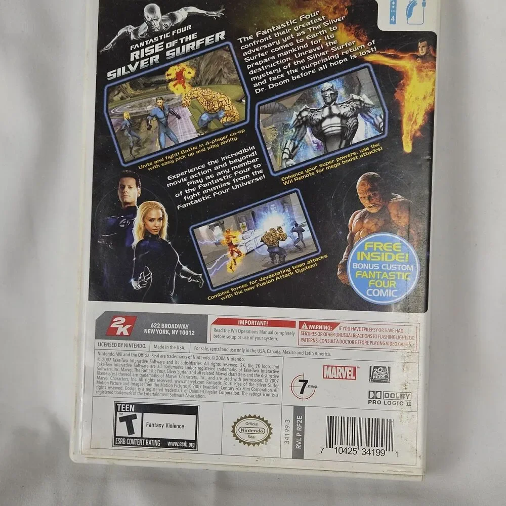 🔴Fantastic 4: Rise of the Silver Surfer (Nintendo Wii, 2007) Complete
